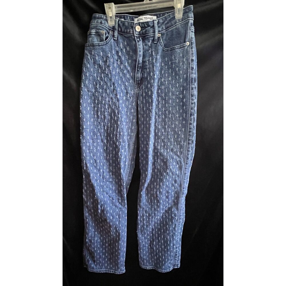 Social Tourist Ultra High Rise Straight Distressed Jeans 2R